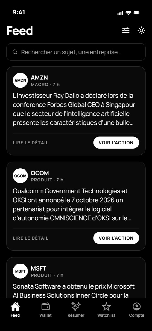 The TICK feed on iPhone